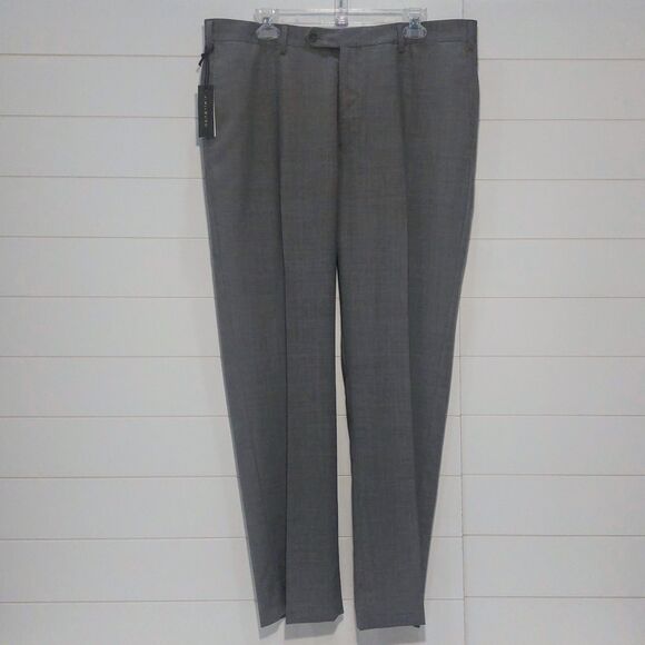 J Hilburn Men's 38x31 Reda 1865 Italian Wool Super 130's Dress Pant Gray NEW! - Picture 2 of 14